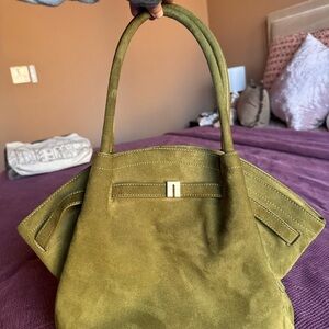 JW PEI Olive Green Suede Shoulder Bag